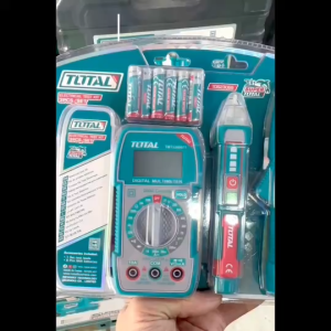 Total ชุดเครื่องมือ วัดระบบไฟฟ้า 3 ชิ้น ประกอบด้วย มัลติมิเตอร์ดิจิทัล  แคล้มมิเตอร์ และไขควงเช็คไฟดิจิทัล : TOS23068