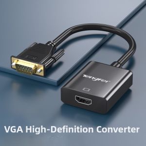 Tengfei VGA to HDMI Audio Video Converter Adapter for Notebook Computer Display Connection Gold Plated Alloy Adapter Converter