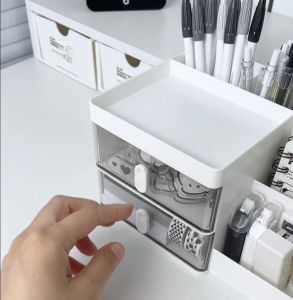 Youfeel Laci penyimpanan serbaguna Storage aksesoris perhiasan Kotak organiser peralatan tulis alat make up Rak kosmetik  banyak sekatan W3036