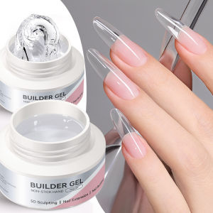 BORN PRETTY | 2PCS 60g Non Stick Hand Extension Gel Clear Milky White Carved Gel With Pen 3D Shaping/Sculpting/Carving UV/LED DIY Nail Art
