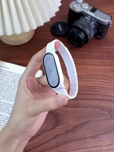  12mm Soft Silicone Watch Band Quick Release Bracelets Universal Solid Color Striped Magnetic Strap Belt Smartwatch Accessories