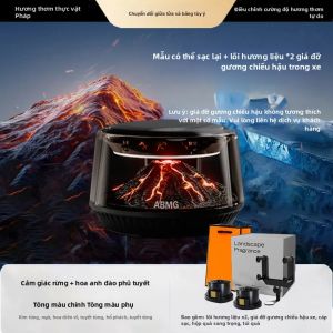 360 ° Gương Chiếu Hậu Gắn Trên Ô Tô Thiết Kế Hình Tảng Băng Núi Lửa Máy Lọc Không Khí Chạy Bằng Năng Lượng Mặt Trời Với Mùi Hương Rừng Và Hoa Trang Trí Ô Tô Trang Nhã