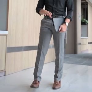 ALZURA - Celana bahan pria formal Slimfit - Basic Pants