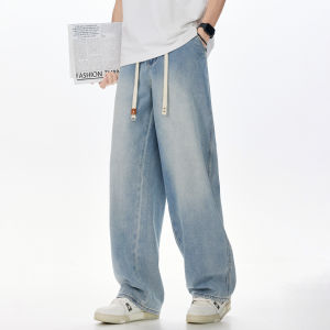JEENSYIU | Quần Jeans Chân Thẳng Rộng Retro Thương Hiệu Mỹ cho Nam