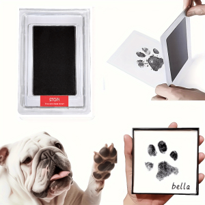 Pet Paw Print Commemorative Ink Pad，Dog or Cat Pet Owner Keepsake，DIY Inkless Handprints and Pet Pawprint Impression Making Kit
