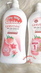 Sữa Tắm Trắng Da Gervenne Kiwi & Bạch Trà/ Dâu Tây/ Việt Quất 900g – Hương Nước Hoa