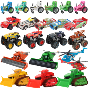 Cars Disney Pixar Cars Lightning McQueen Rhapsody Matador Bulldozer Truck Mater Harvester 1:55 Diecast Metal Alloy Car Model Toy