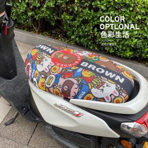 Electric Bike Cushion Motorcycle Cartoon Seat Cover Sunscreen Breathable Mats Universal Cushion Mesh Cover