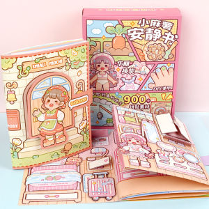 MONLEYTA | DIY Childrens Handmade Costume Change Toy Book No Cutting Required Princess Dress-Up Sticker Full Set Quiet Book New Model