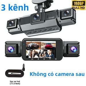 Camera Hành Trình Ô Tô 3/4 Kênh 360 Độ ° Đầu Ghi Hình DVR 4 Ống Kính HD 1080P Với Tầm Nhìn Ban Đêm Cảm Biến G Ghi Hình Vòng Lặp Chuyển Động Đỗ Xe 24H Phát Hiện Chuyển Động