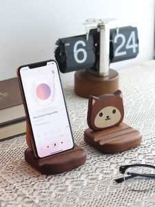 Đế Đỡ Điện Thoại Hình Gấu Và Mèo Dễ Thương Sáng Tạo Đế Đỡ Điện Thoại Di Động Đế Đỡ Máy Tính Bảng Đồ Trang Trí Nhà Bằng Gỗ Quà Tặng Sáng Tạo