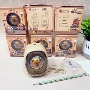 จัดส่งภายใน 24 ชั่วโมง เครื่องเหลาดินสอไฟฟ้า การลับคมอัตโนมัติ ลายการ์ตูนน่ารัก แถมสติ๊กเกอร์ DIY แถม อะไหล่ใบมีด 1 อัน