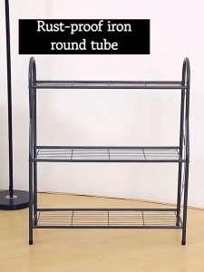 FurFi 3-Tier Metal Plant Stand | White Floor Storage Shelf | Balcony Flower Display Rack | European Style Wrought Iron Plant Stand | Display Shelf