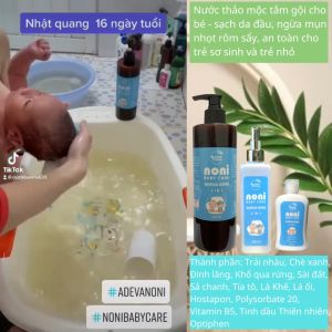 Dầu gội sữa tắm thảo dược 2 trong 1 cho bé - Adeva Noni Babycare chai 185ml - dùng cho trẻ sơ sinh và trẻ nhỏ