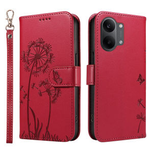 Leather Wallet Flip Case for Redmi Note Turbo 5 15 14R 15R 14C 15C 15A A4 A5 A7 K8 K90 Pro Max | Dandelion Embossed Design