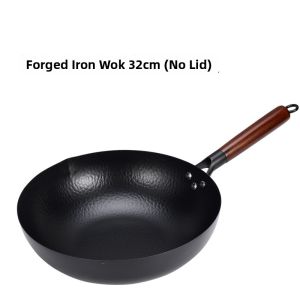 No-Coating Flat Non-Stick Hand-Forged Frying Pan