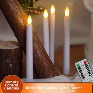 BOJIAJIAJU | Remote Control Realistic Long Electric Candles for Wedding and Birthday Decoration