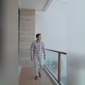 Jual Koko Muslim Kemeja Kotak Nadheera Saka Long Dusty Couple Fara Cotton Premium Rayon