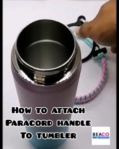CLEARANCE Tumbler Accessories Paracord Handle with Compass and Whistle | for Wide Mouth Tumblers w/Notch