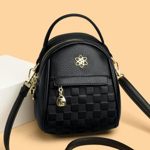 Fashionable Leather Shoulder Bag Womens Crossbody Purse 2025 New Style Versatile Cowhide Small Square Bag for Ladies