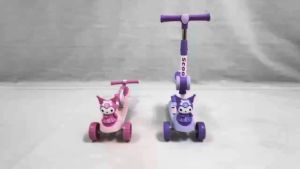 READY STOCK TO SHIP KUROMI RIDE ON SCOOTER KIDS 2 - 7 YEARS ADJUSTABLE FOLDABLE MUSIC SONG LED COLOURFUL LIGHT