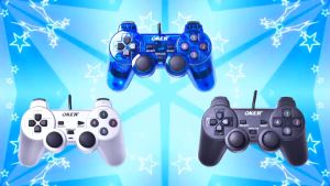 100% จอย จอยเกมส์ OKER Joy Games Stick Analog USB U-706 แบบ Analog สำหรับ PC และ U-707 กับไฟ GAMING #CC 706