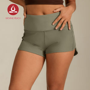 Moving Peach Women Sports Shorts High Waist Adjustable Drawstring Waist Running Fitness Bottom With Back Waist Pocket Gym Running Dance Daily wear APR(new)