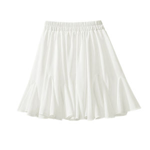 Váy Chữ a Cạp Cao Bằng Vải Chiffon Màu Đen Mùa Hè 2024 Cho Nữ Váy Ngắn Xếp Ly Dài Đuôi Cá Mỏng Váy Ngắn Váy Ngắn