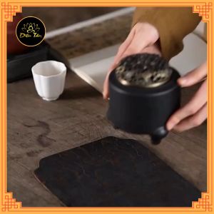 Lư điện xông trầm lư xông trầm 520 độ có hẹn giờ và điều chỉnh nhiệt độ cao cấp dùng để xông trầm hương trầm bột (lư đen)
