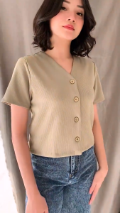 (COD) OH Fashion Atasan Wanita  Kiyo Blouseknit  #2898