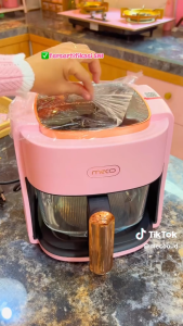 Mecoo Air Fryer Transparan 5L – 650W Hemat Listrik | Penggoreng Tanpa Minyak Low Watt | 360° View