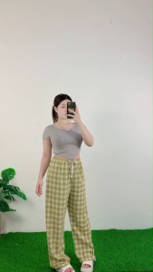 ชุดเซ็ตแฟชั่น สีพื้น ลุคสาวเกา ใส่ไปคาเฟ่ได้