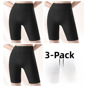 MiiOW | High Waist Plus Size Safety Pants Womens Anti-Light Non-Roll Thin Summer Bottoming Trousers Seamless Comfortable Underwear