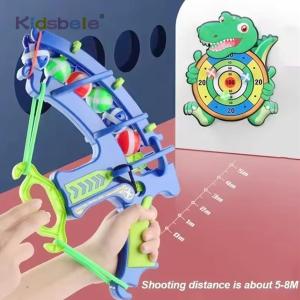 Kids Target Shooting Archery Toy Set 1 Dinosaur Target Board and Arrow with 6/12 Sticky Balls Indoor Outdoor Party Game Gift