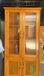 Tủ hồ sơ gỗ có kính văn phòng giá rẻ tại xưởng hcm