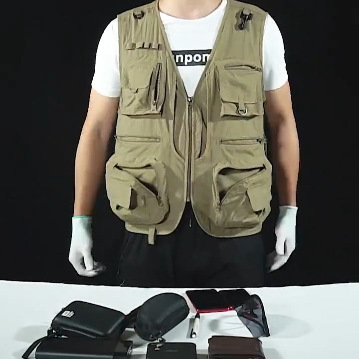 Vest for Men outdoor multi-pocket fishing vest outdoor vest