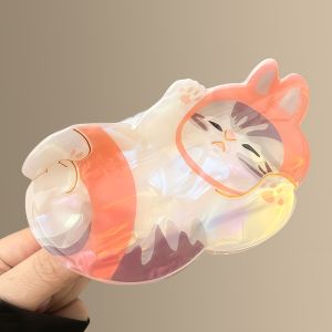 Acetate Hair Clips Cat Lover World Conqueror Design Cute Personality Cat Ear Hair Accessories Back of Head Ponytail Holder