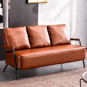 CONOCO Mall Minimalist Tofu Sofa for Small Condo Space Saving 2 Seater Couch Tech Cloth Waterproof