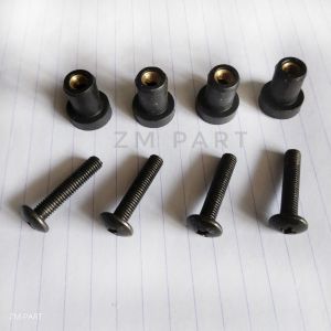 Paket 4set Original Baut Plus Mur Karet Ganjal tameng nmax 155 kedok VISOR nmax cover depan