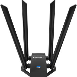 COMFAST WiFi 7 BE6500 USB Adapter 2.4G/5.8G/6G USB 3.0 WIFI High Gain 4 Antenna Network Card Driver-Free For PC/Laptop Win10/11