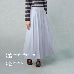 SEIFINI | Slimming High Waist A-line Pleated Midi Skirt