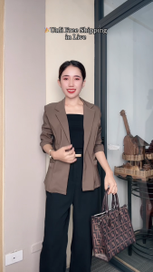 Shop Haul Loose Retro Lapel Sleeves 3/4 Blazer Can fit to S-3XL Blazer for Casual & Formal Wear Elegant Chic Blazer *8119
