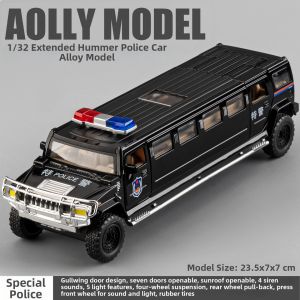 XINGXINGKEJIAO | Extended Police Car Alloy Large Toy Car