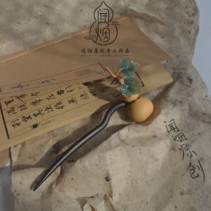 Handmade Natural Sandalwood Hairpin Traditional Chinese Style Hanfu Accessories Simple Daily Use Hairpin Elegant Classic Design