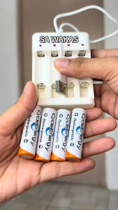 Electro-Booth High-Performance AA or AAA Rechargeable Batteries + Free USB Charger – Fast Charging & Durable for All Devices | AA Rechargeable Battery | AAA Rechageable Battery | Fast Charging Rechargeable AA & AAA Batteries with Charger