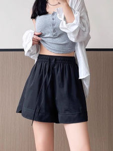 YAYANGREN | Loose Casual Sporty Short Pants Women Summer Thin Five-Quarter Outerwear New 2025 High Waist Korean Style Polyester Fiber