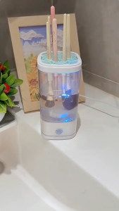 Portable Electric Makeup Brush Cleaner & Dryer - Fast Automatic Spinner for Cosmetic Brushes Compact Cleaning Machine Tools