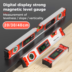Spirit level Bubble Magnetic Level Ruler 20/30/40cm Angle Finder Protractor with Display Precision Inclinometer Woodworking Tool