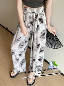 MiiOW | Quần ống rộng nhuộm sợi treo mùa hè mới phong cách Trung Hoa quần dài thường ngày rộng rãi thoải mái cho nữ