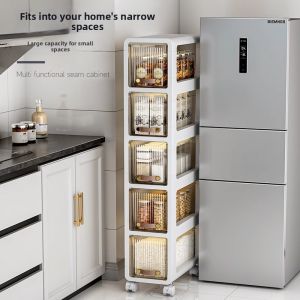 Space-Saving Narrow Gap Storage Cabinet Drawer-Type Multi-layer No-Assembly
